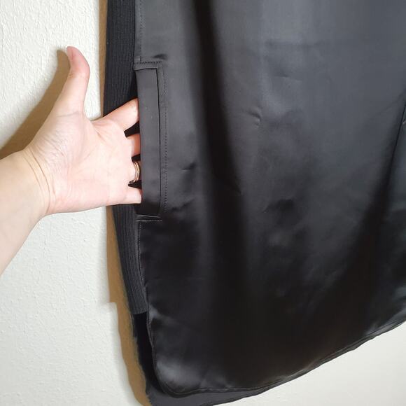 T Alexander Wang Satin Cocktail Dress Black Size 2 Minimalist Modern Artsy Chic - Picture 9 of 13